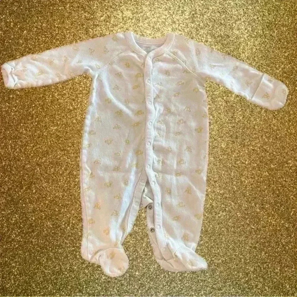 Ralph Lauren Other - Ralph Lauren White And Yellow Teddy Bears Pajama 3 Months